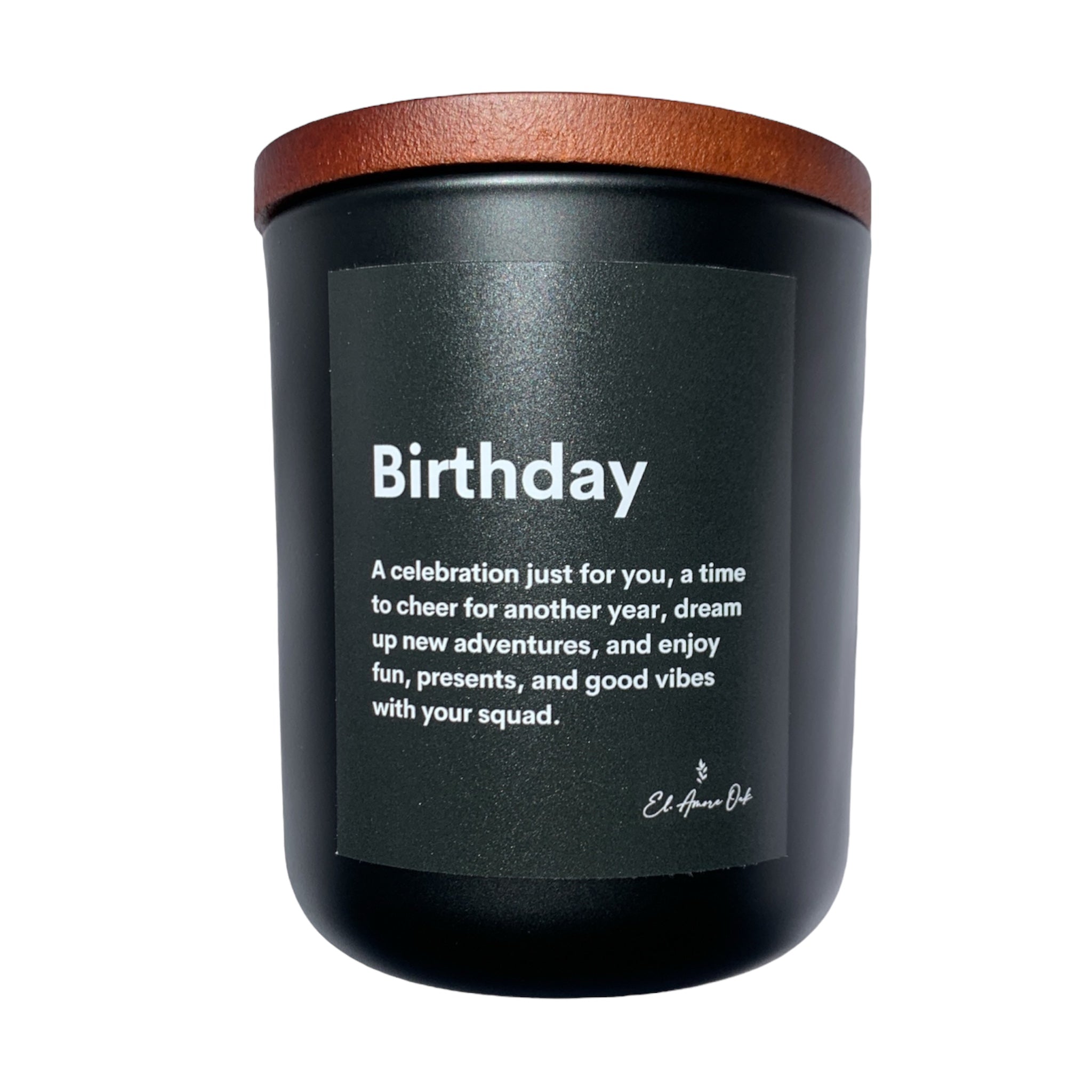 Birthday Themed Wooden Wick Candle