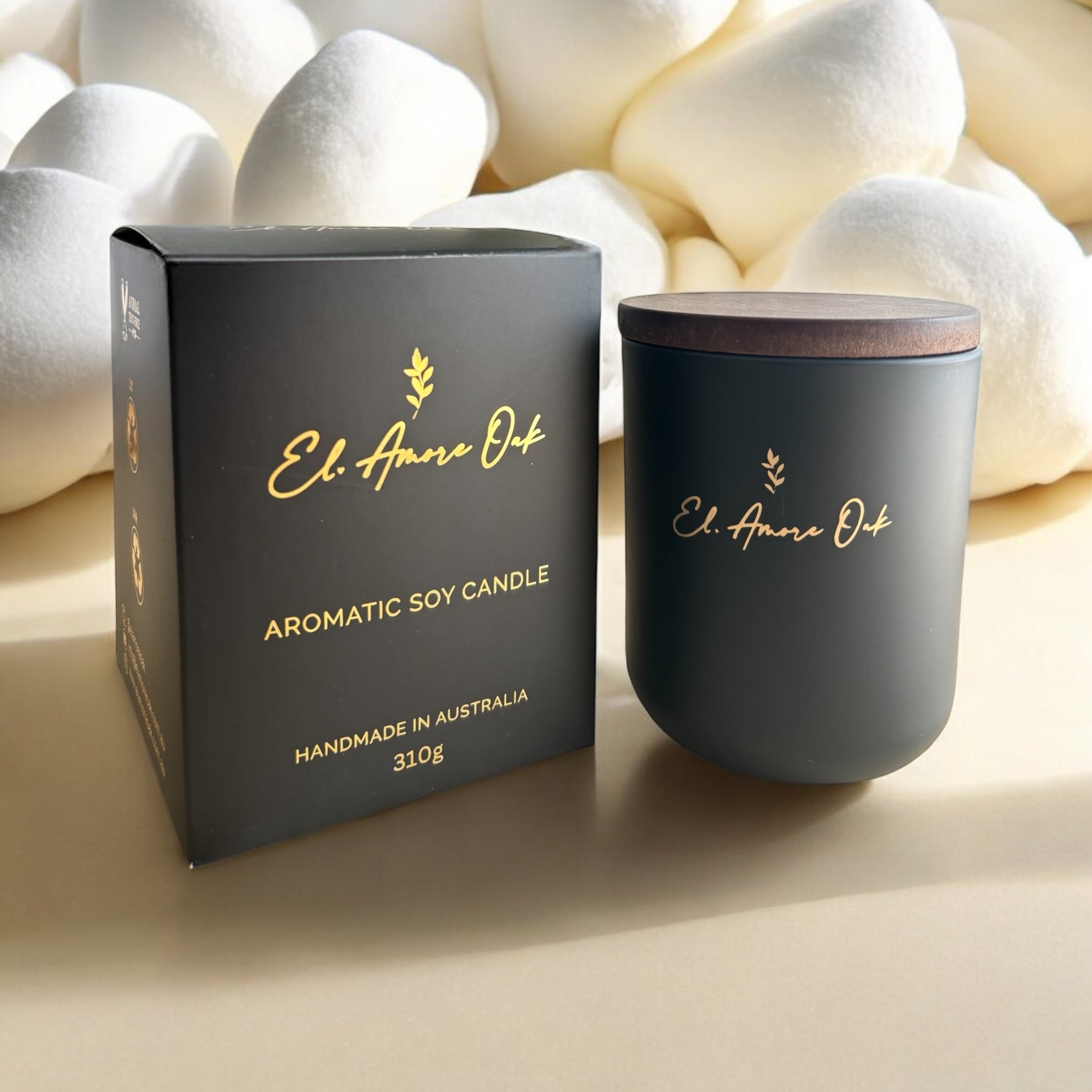 Marshmallow Musk Wooden Wick Candle